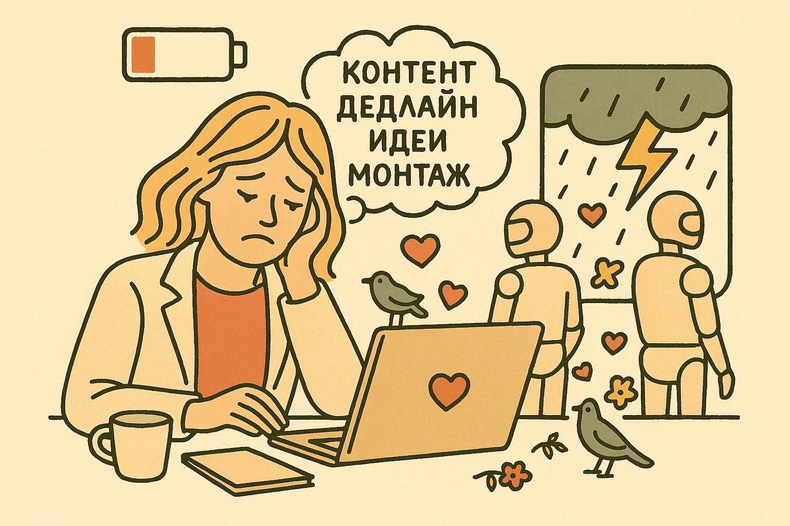 Иконка: блогер и нейросеть